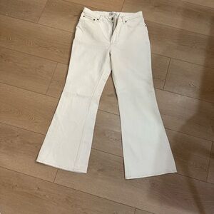 Women's Flared White Jeans